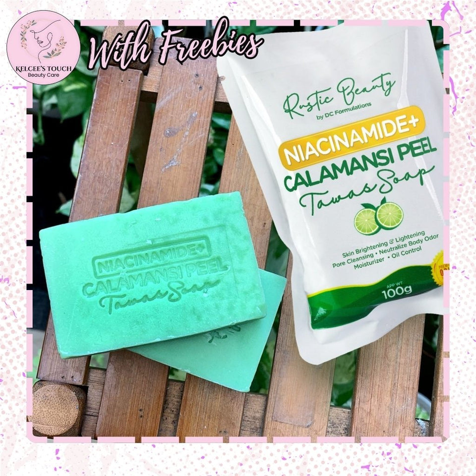 Rustic Beauty Niacinamide Tawas-Calamansi Soap 100g + Freebies