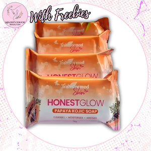 Honest Glow Kojic Soap 70g & Face and Body Soap 70g + Freebies